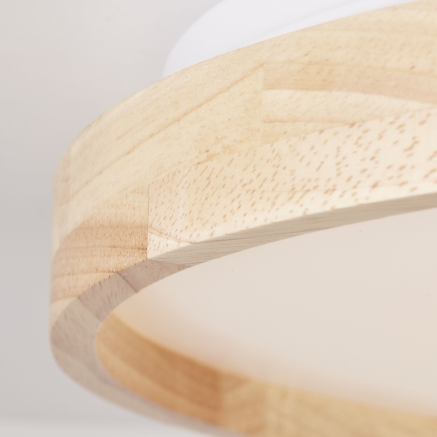 Brilliant - Plafón LED ALSON LED/26W/230V 3000/4500K diá. 39,5 cm madera de caucho