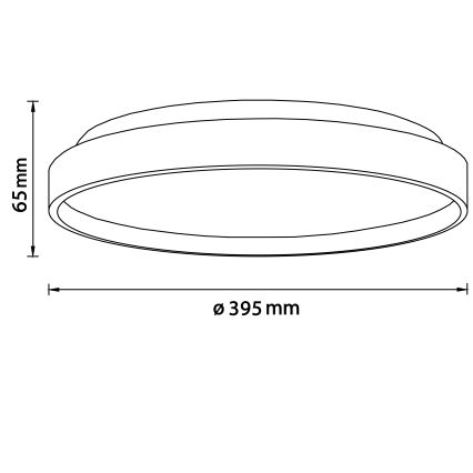 Brilliant - Plafón LED ALSON LED/26W/230V 3000/4500K diá. 39,5 cm madera de caucho