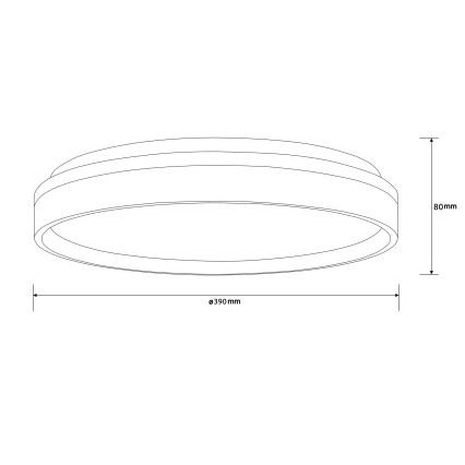Brilliant - Plafón LED KALMAR LED/26W/230V 3000K diá. 39 cm blanco