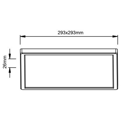 Brilliant - Plafón LED MILTON LED/18W/230V 29,3x29,3 cm blanco