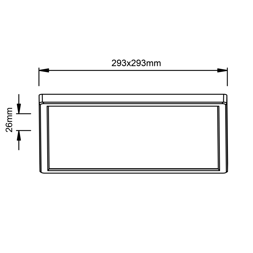 Brilliant - Plafón LED MILTON LED/18W/230V 29,3x29,3 cm blanco