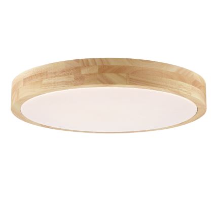 Brilliant - Lámpara de techo LED para baño MOREEN, LED/18W/230V, 2700/4000/6500K, Ø 34 cm, IP44, madera de caucho