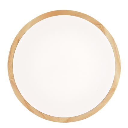 Brilliant - Lámpara de techo LED para baño MOREEN, LED/18W/230V, 2700/4000/6500K, Ø 34 cm, IP44, madera de caucho