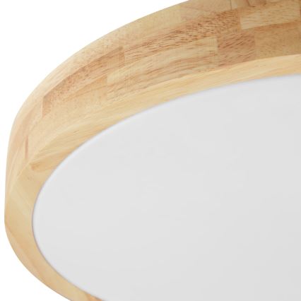 Brilliant - Lámpara de techo LED para baño MOREEN, LED/18W/230V, 2700/4000/6500K, Ø 34 cm, IP44, madera de caucho