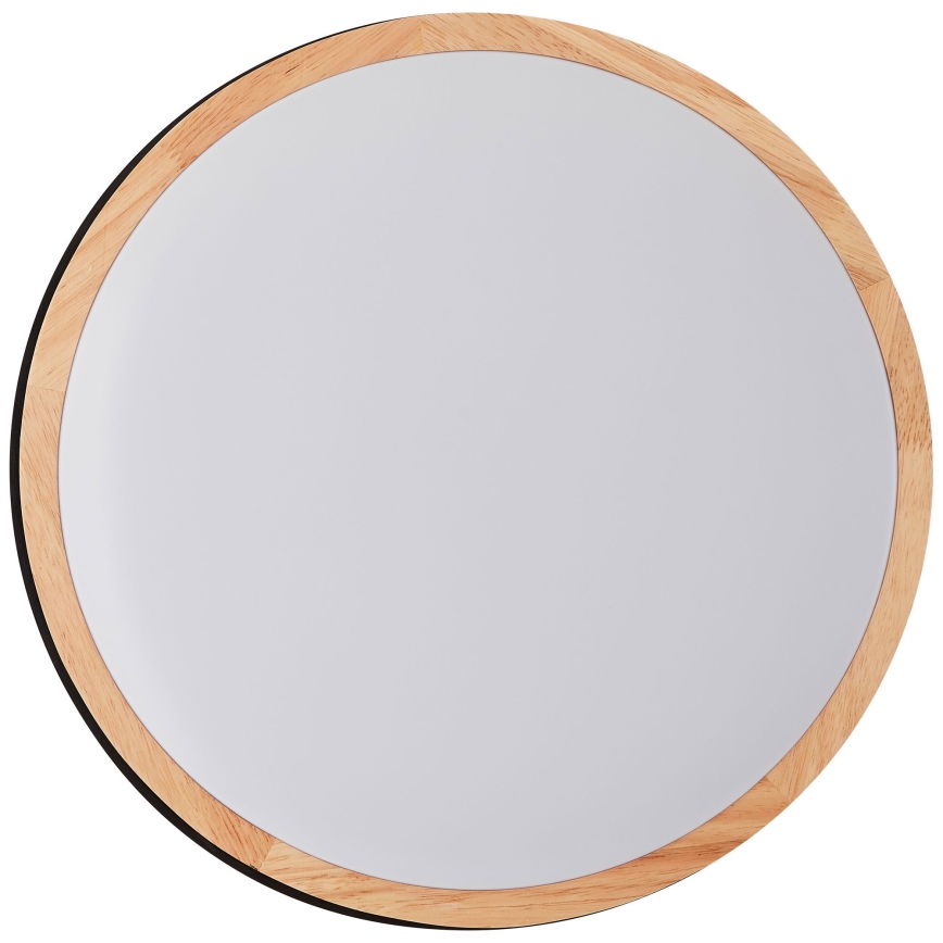 Brilliant - Plafón LED regulable BAARLO LED/24W/230V diá. 35 cm negro/madera de caucho