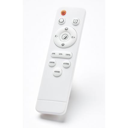 Brilliant - Plafón LED regulable BAARLO LED/36W/230V 3000-6500K diá. 50 cm blanco/madera de caucho + control remoto
