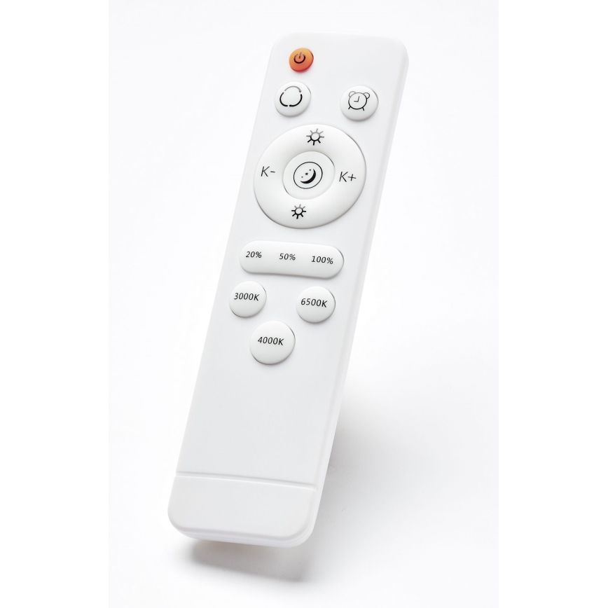 Brilliant - Plafón LED regulable BAARLO LED/36W/230V 3000-6500K diá. 50 cm blanco/madera de caucho + control remoto