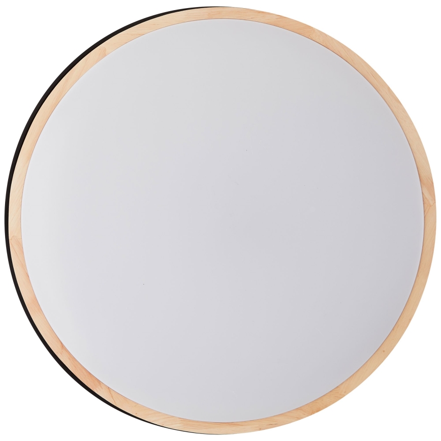 Brilliant - Plafón LED regulable BAARLO LED/36W/230V 3000-6500K diá. 50 cm negro/madera de caucho + control remoto