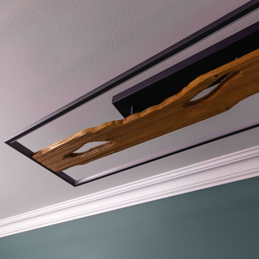 Brilliant - Plafón LED regulable CHAUMONT LED/48W/230V madera de caucho