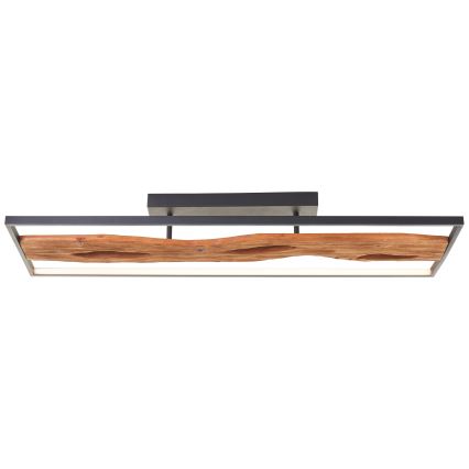 Brilliant - Plafón LED regulable CHAUMONT LED/48W/230V madera de caucho