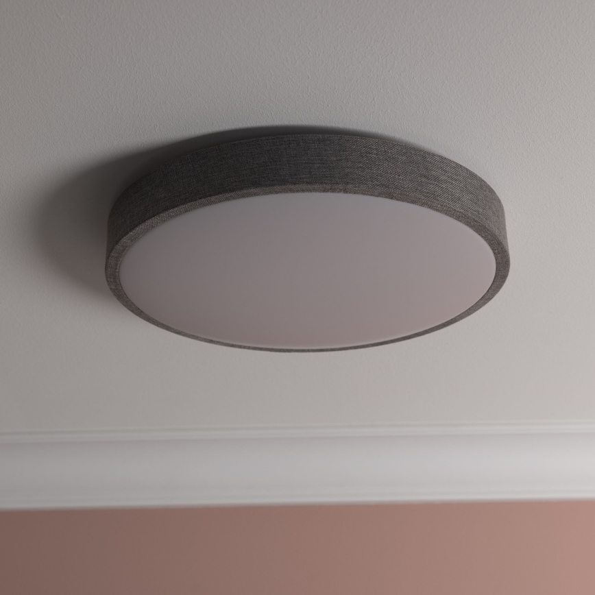 Brilliant - Plafón LED regulable FILIZ LED/24W/230V diá. 38,5 cm gris
