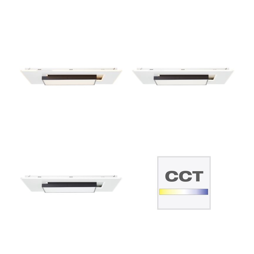 Brilliant - Plafón LED regulable HUTSON LED/60W/230V 3000-7100K 50x80 cm blanco + control remoto