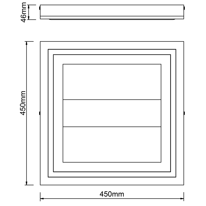 Brilliant - Plafón LED regulable RHEA LED/24W/230V 3000K 45x45 cm