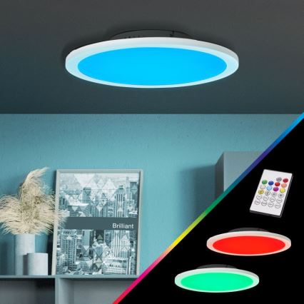 Brilliant - Plafón LED RGBW regulable ABIE LED/24W/230V 2700-6500K + control remoto