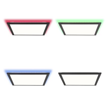 Brilliant - Plafón LED RGBW regulable ALLIE LED/24W/230V 2700-6500K negro + control remoto