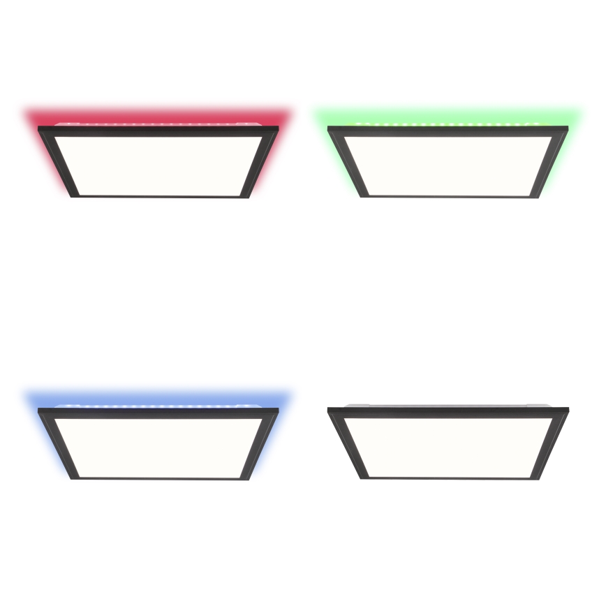 Brilliant - Plafón LED RGBW regulable ALLIE LED/24W/230V 2700-6500K negro + control remoto