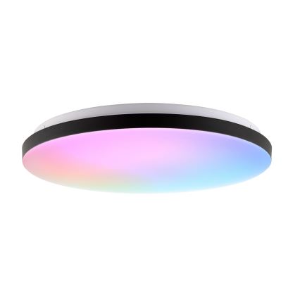 Brilliant - Plafón LED RGBW regulable LIVIO LED/20W/230V 3000-6500K diá. 49 cm negro + control remoto