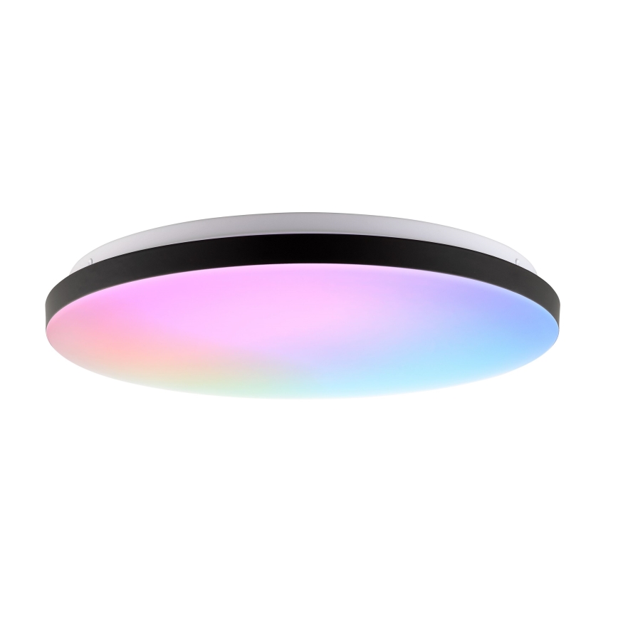 Brilliant - Plafón LED RGBW regulable LIVIO LED/20W/230V 3000-6500K diá. 49 cm negro + control remoto