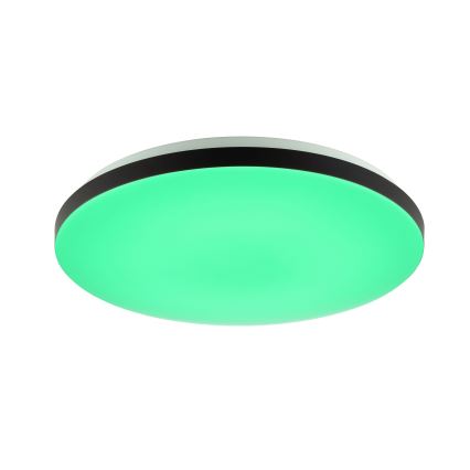Brilliant - Plafón LED RGBW regulable LIVIO LED/20W/230V 3000-6500K diá. 49 cm negro + control remoto