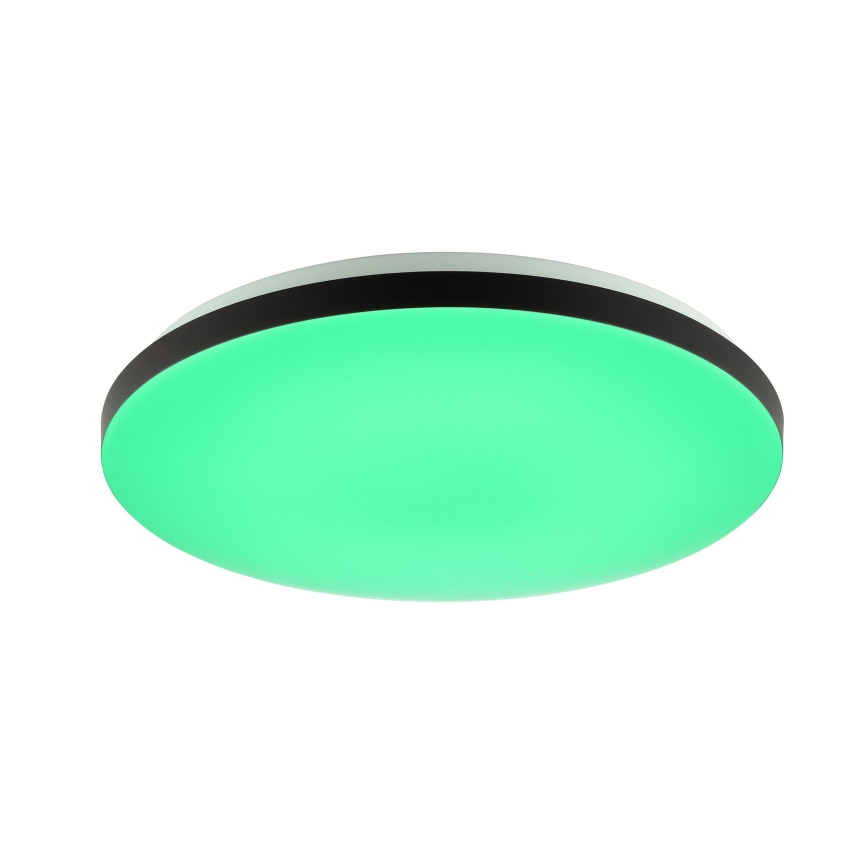 Brilliant - Plafón LED RGBW regulable LIVIO LED/20W/230V 3000-6500K diá. 49 cm negro + control remoto