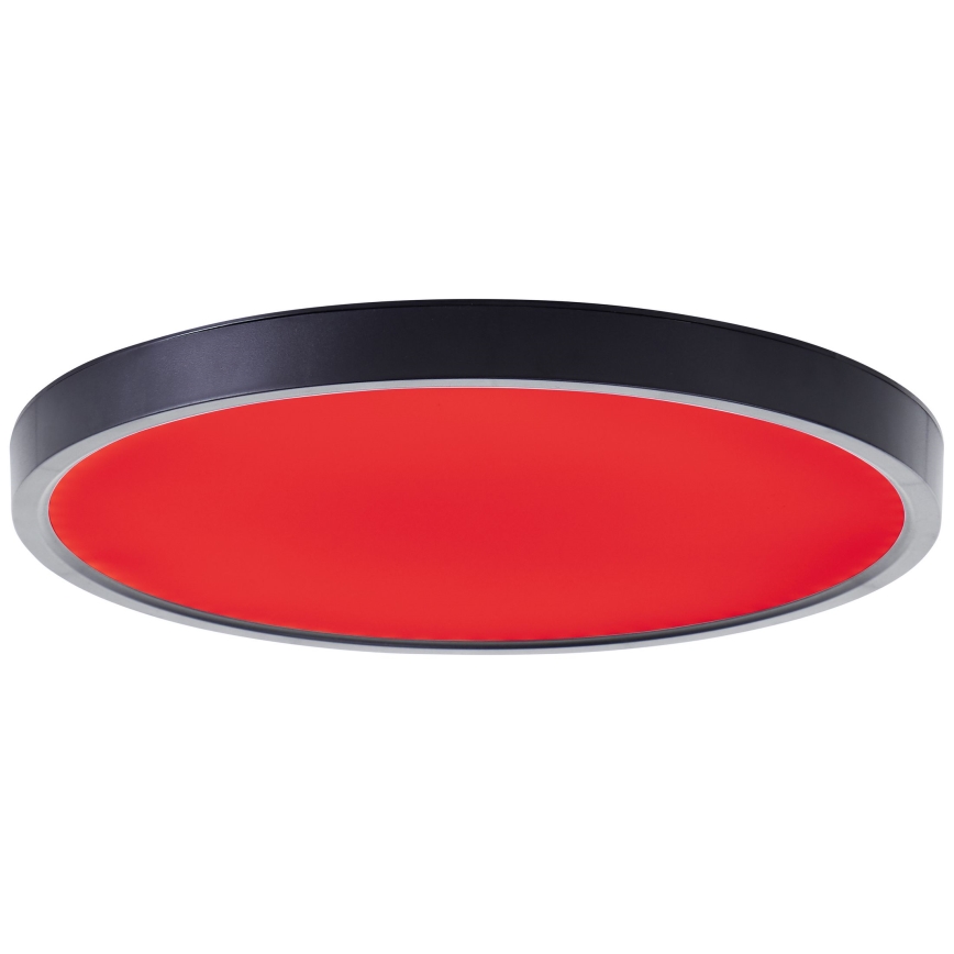 Brilliant - Plafón LED RGBW regulable LOTTI LED/16W/230V 3000K diá. 30 cm negro Wi-Fi Tuya + control remoto