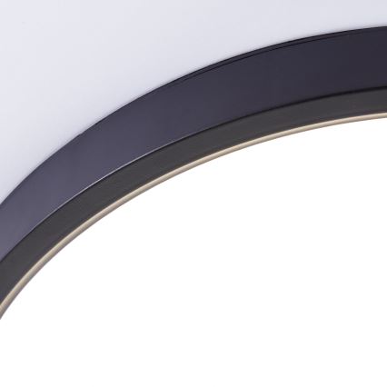 Brilliant - Plafón LED RGBW regulable LOTTI LED/16W/230V 3000K diá. 30 cm negro Wi-Fi Tuya + control remoto