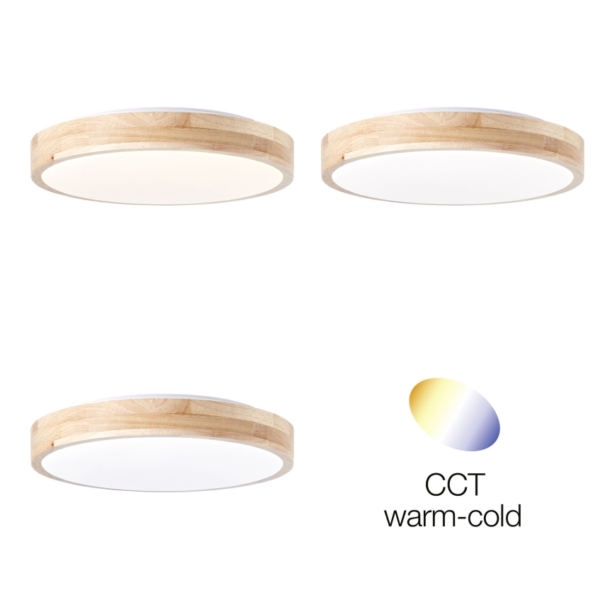 Brilliant - Plafón LED SLIMLINE LED/14W/230V 3000/4000K madera de caucho