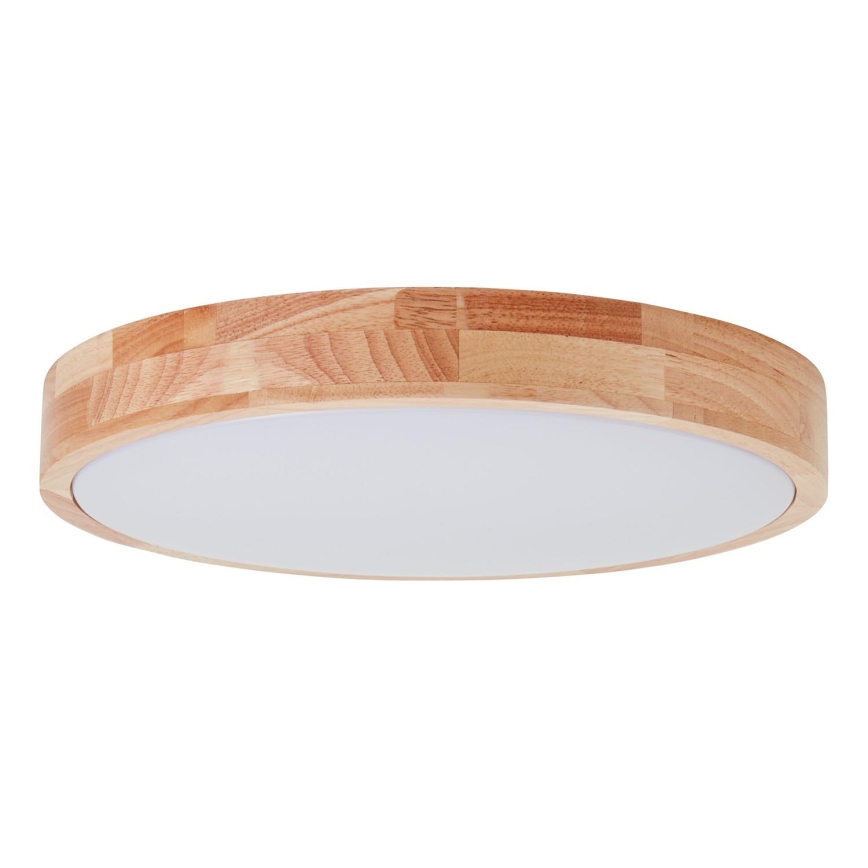 Brilliant - Plafón LED SLIMLINE LED/22W/230V Ø 39 cm, madera de caucho (Hevea)