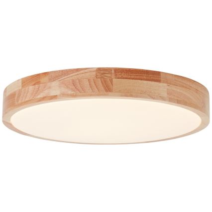 Brilliant - Plafón LED SLIMLINE LED/22W/230V Ø 39 cm, madera de caucho (Hevea)