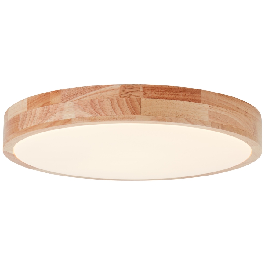 Brilliant - Plafón LED SLIMLINE LED/22W/230V Ø 39 cm, madera de caucho (Hevea)
