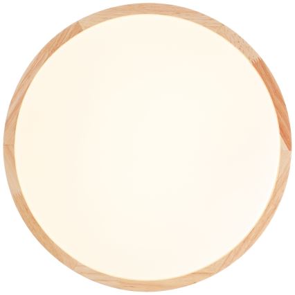 Brilliant - Plafón LED SLIMLINE LED/22W/230V Ø 39 cm, madera de caucho (Hevea)