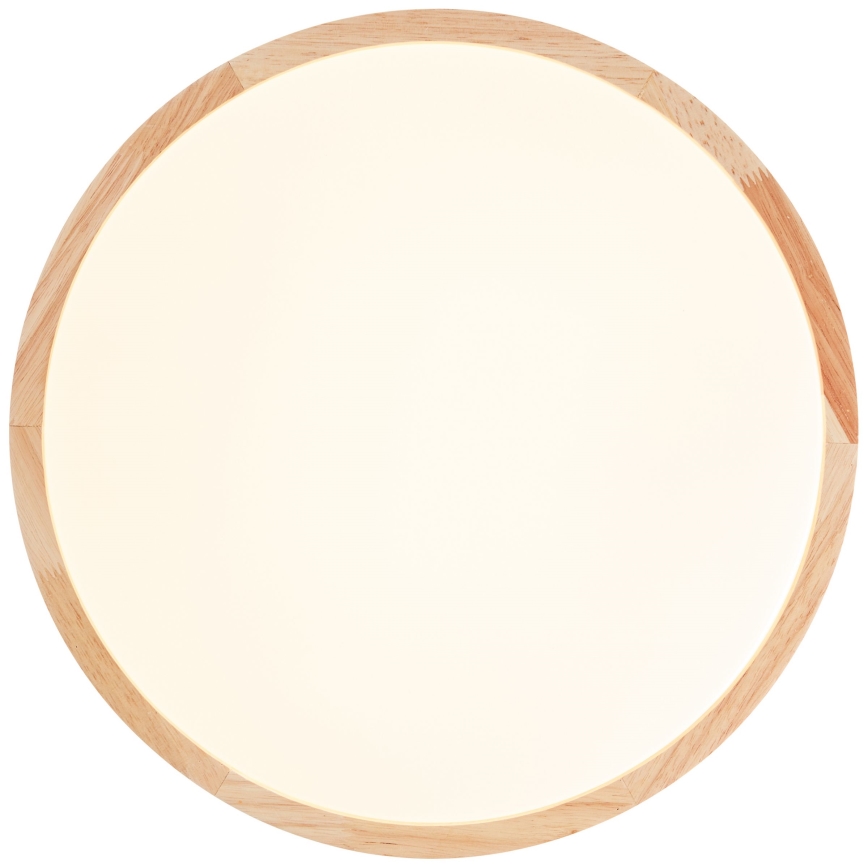 Brilliant - Plafón LED SLIMLINE LED/22W/230V Ø 39 cm, madera de caucho (Hevea)