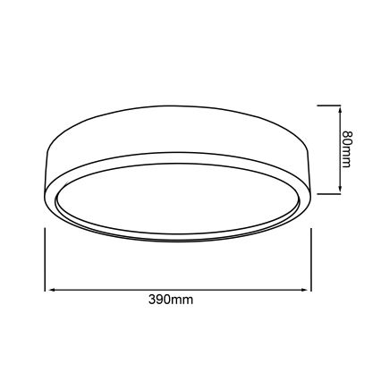 Brilliant - Plafón LED SLIMLINE LED/22W/230V Ø 39 cm, madera de caucho (Hevea)
