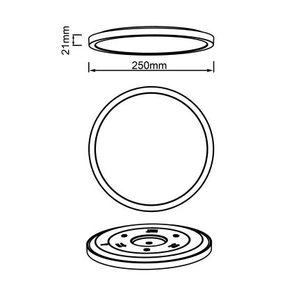 Brilliant - Plafón LED TUCO LED/16W/230V Ø 25 cm negro