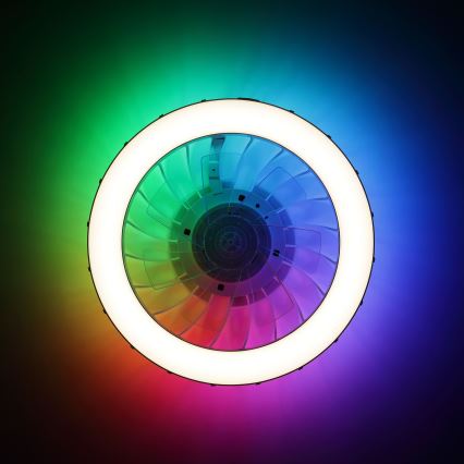 Brilliant - Ventilador de techo regulable LED RGBW con luz FANORA LED/30W/230V 2700-6500K Ø 46 cm blanco + mando a distancia
