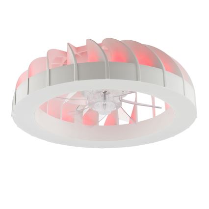 Brilliant - Ventilador de techo regulable LED RGBW con luz FANORA LED/30W/230V 2700-6500K Ø 46 cm blanco + mando a distancia