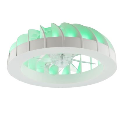 Brilliant - Ventilador de techo regulable LED RGBW con luz FANORA LED/30W/230V 2700-6500K Ø 46 cm blanco + mando a distancia