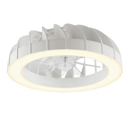 Brilliant - Ventilador de techo regulable LED RGBW con luz FANORA LED/30W/230V 2700-6500K Ø 46 cm blanco + mando a distancia