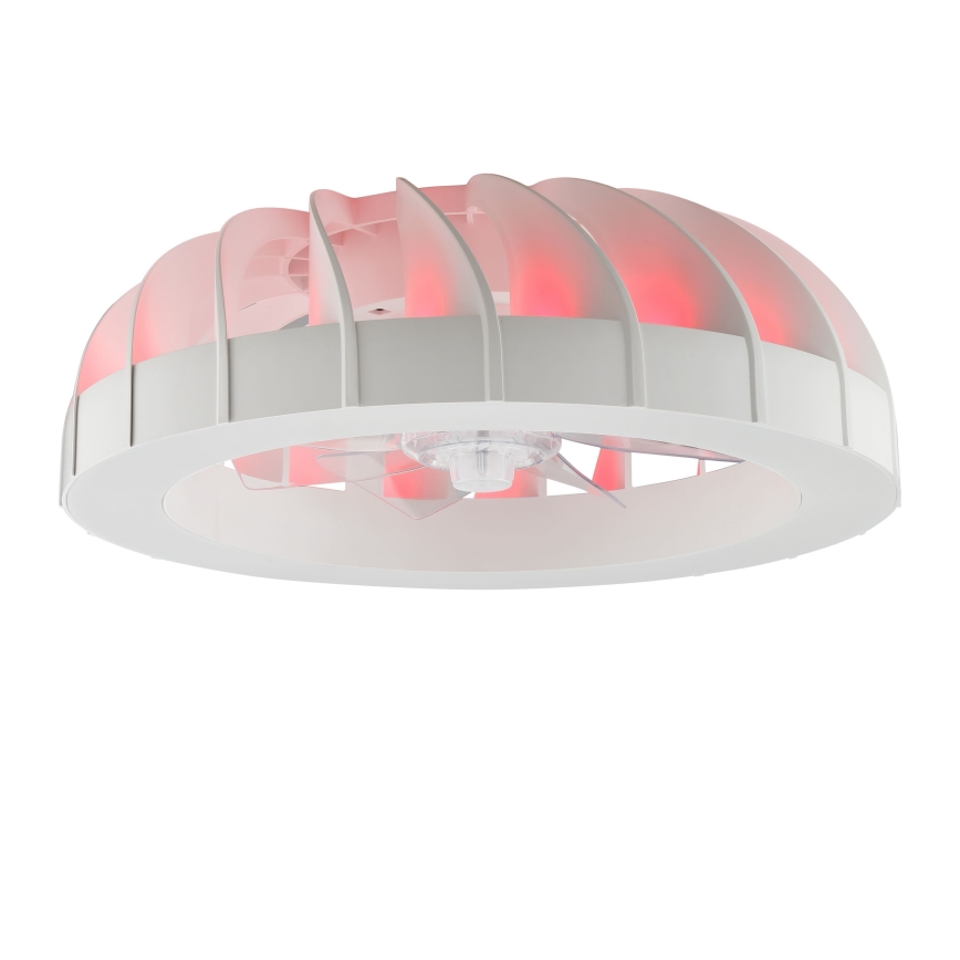 Brilliant - Ventilador de techo regulable LED RGBW con luz FANORA LED/30W/230V 2700-6500K Ø 46 cm blanco + mando a distancia