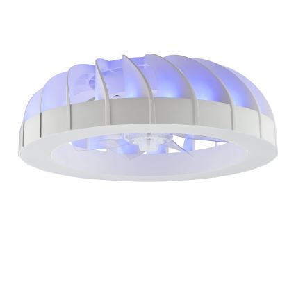 Brilliant - Ventilador de techo regulable LED RGBW con luz FANORA LED/30W/230V 2700-6500K Ø 46 cm blanco + mando a distancia