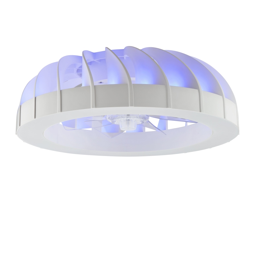 Brilliant - Ventilador de techo regulable LED RGBW con luz FANORA LED/30W/230V 2700-6500K Ø 46 cm blanco + mando a distancia
