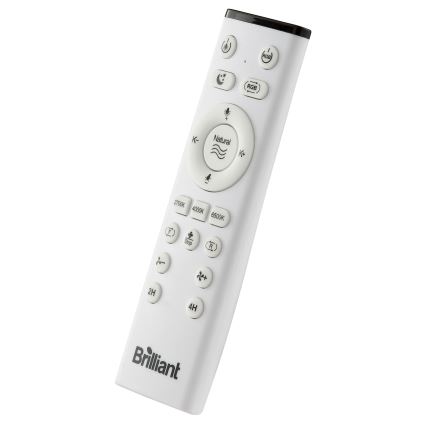 Brilliant - Ventilador de techo regulable LED RGBW con luz FANORA LED/30W/230V 2700-6500K Ø 46 cm blanco + mando a distancia