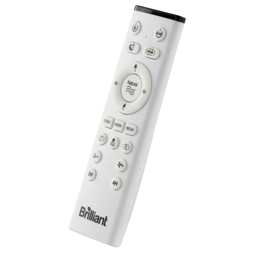 Brilliant - Ventilador de techo regulable LED RGBW con luz FANORA LED/30W/230V 2700-6500K Ø 46 cm blanco + mando a distancia