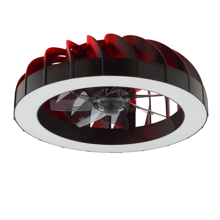 Brilliant - Ventilador de techo regulable LED RGBW con luz FANORA LED/30W/230V 2700-6500K diámetro 46 cm negro + mando a distancia