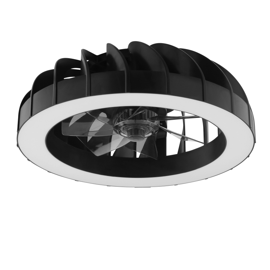 Brilliant - Ventilador de techo regulable LED RGBW con luz FANORA LED/30W/230V 2700-6500K diámetro 46 cm negro + mando a distancia