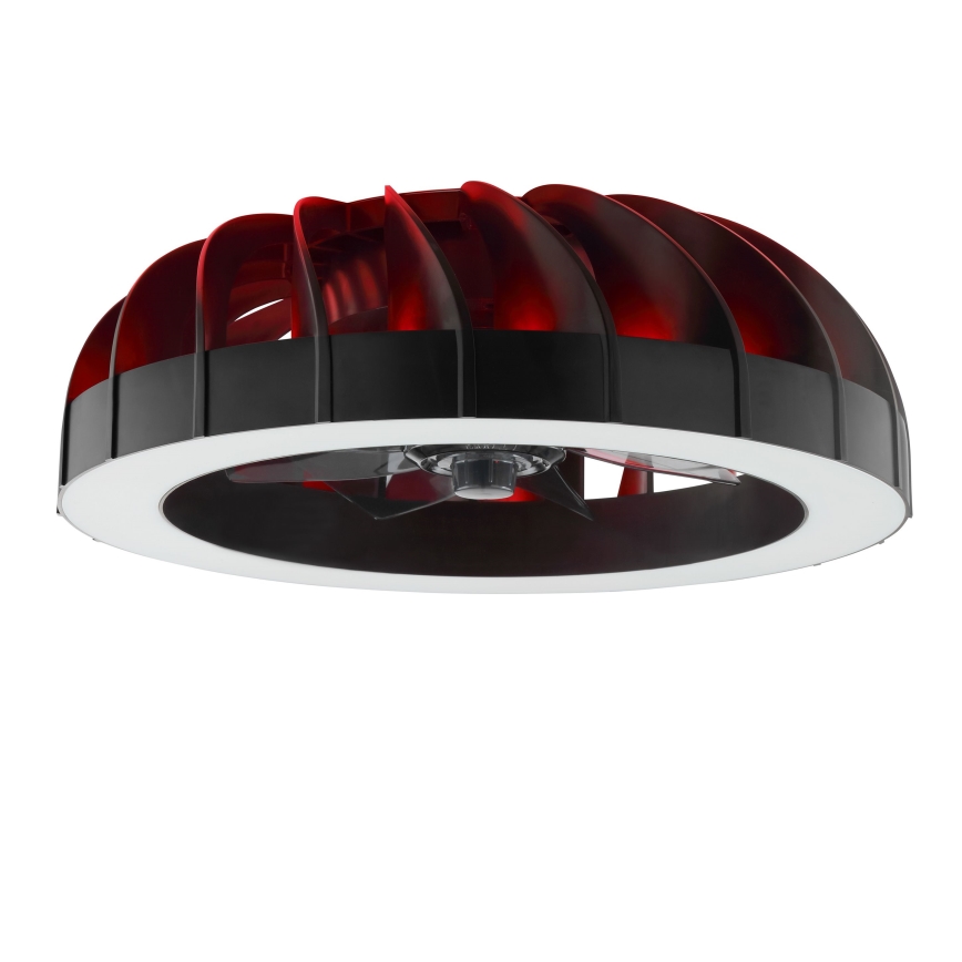 Brilliant - Ventilador de techo regulable LED RGBW con luz FANORA LED/30W/230V 2700-6500K diámetro 46 cm negro + mando a distancia