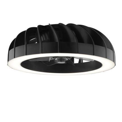 Brilliant - Ventilador de techo regulable LED RGBW con luz FANORA LED/30W/230V 2700-6500K diámetro 46 cm negro + mando a distancia