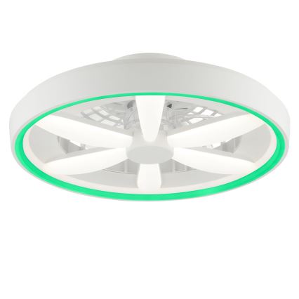 Brilliant - Ventilador de techo regulable LED RGBW con luz GAIANO LED/48W/230V 2700-6500K blanco + mando a distancia