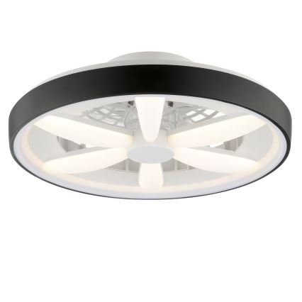 Brilliant - Ventilador de techo regulable LED RGBW con luz GAIANO LED/48W/230V 2700-6500K negro + mando a distancia