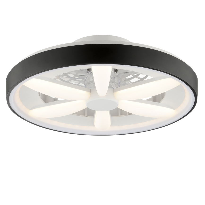 Brilliant - Ventilador de techo regulable LED RGBW con luz GAIANO LED/48W/230V 2700-6500K negro + mando a distancia